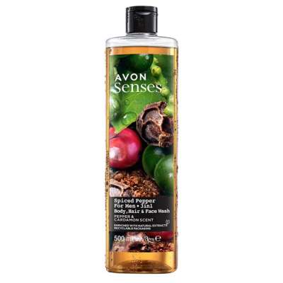 Senses Spiced Pepper Body, Hair & Face Wash 500ml